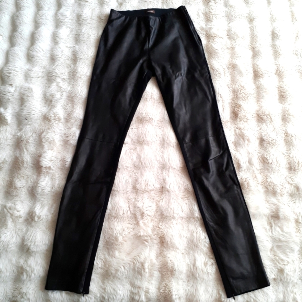 Unlined Hi-rise Stretch Leather Leggings